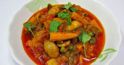 Picture of Baby Corn Mushroom Masala